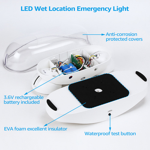 Leonlite Pack of Emergence Led Lights for Outside, Comerciales Output Battery, Certified For UL, 120/277 V