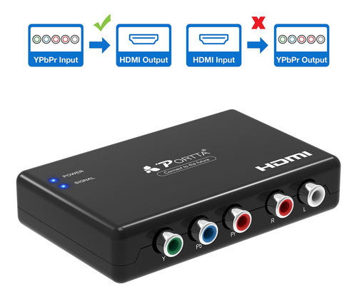 Puerto Conversor De Componentes A Hdmi Compatible Con 2 Cana