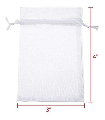 100 Bolsas Transparentes De Organza Para Regalo