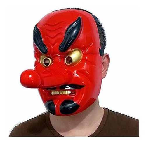 Disfraz Hombre - 7queen Tengu Mask Omen Noh Kabuki Samurai D