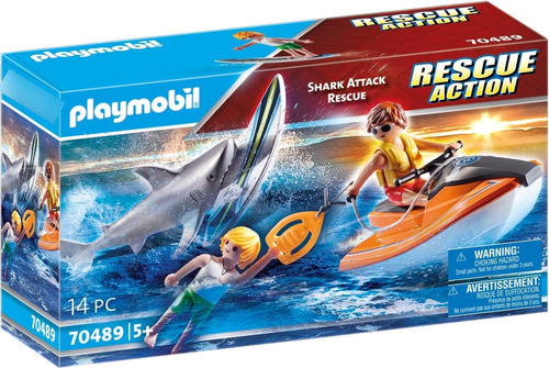 Barco Rescate Y Ataque Tiburones Playmobil