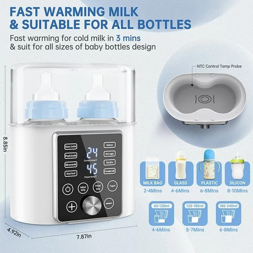 Calentador De Biberones Digital Con Temporizador Free Bpa