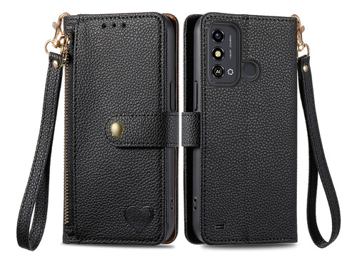 Y Funda Tipo Cartera De Piel Con Cierre Cruzado Con Cierre De