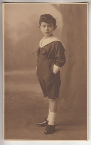 1919 Fotografia Postal Niño Foto Electra Greco Y Cia Uruguay