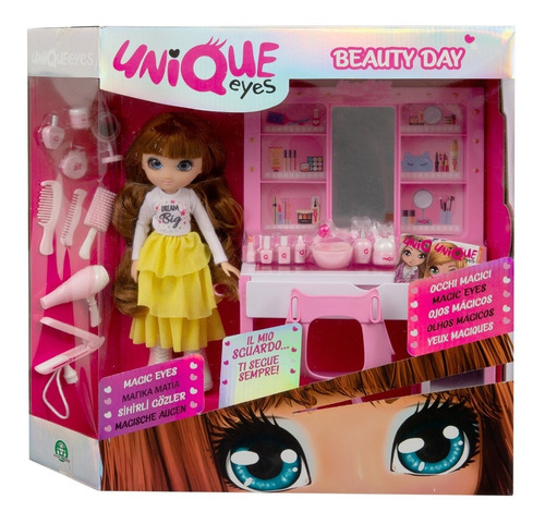 Muñeca Unique Eyes Set Día De Belleza