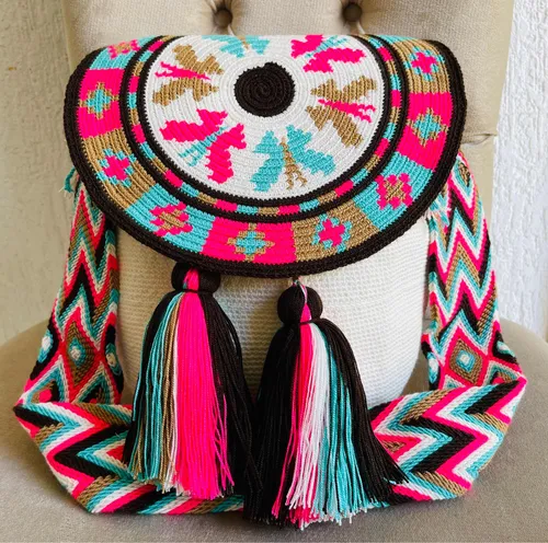 Mochilas wayuu decoradas con piedras clearance