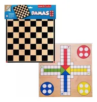 Comprar Jogo De Tabuleiro Damas E Jogo De Tabuleiro Ludo Em Madeira
