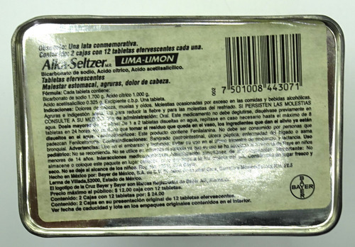 Caja De Lamina Coleccion Alka Seltzer Lima Limon (Usado)