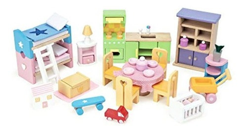 Le Toy Van -37 pcs Muebles en madera para casa de muñecas