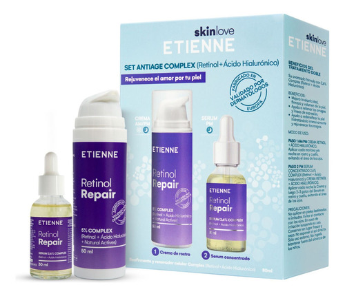 Etienne Set Antiage Complex Serum + Crema Tipo De Piel Todo Tipo De Piel