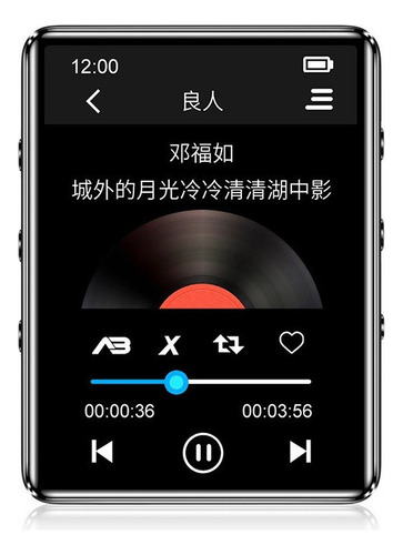 Lector De Música Bluetooth Mp4 4gb Con Pantalla Táctil