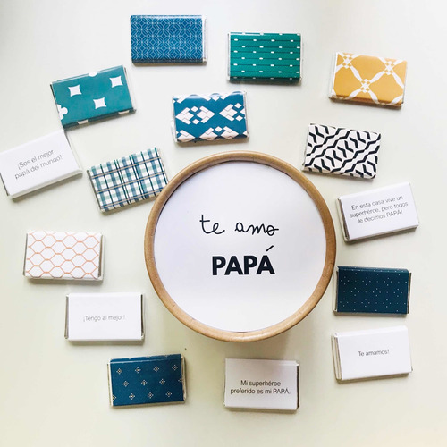 Regalo Día Del Padre Personalizado Chocolates Papá Frases