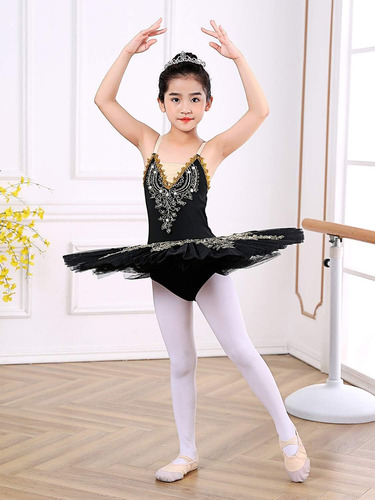 Leotardos Con Falda Para Niña, Traje De Baile De Ballet Con