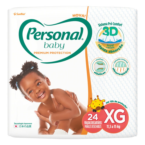 Fraldas Personal Baby Premium Protection XG