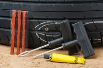 Comprar Kit Para Reparar Pinchazos De Cauchos Con Parches Gusanos 