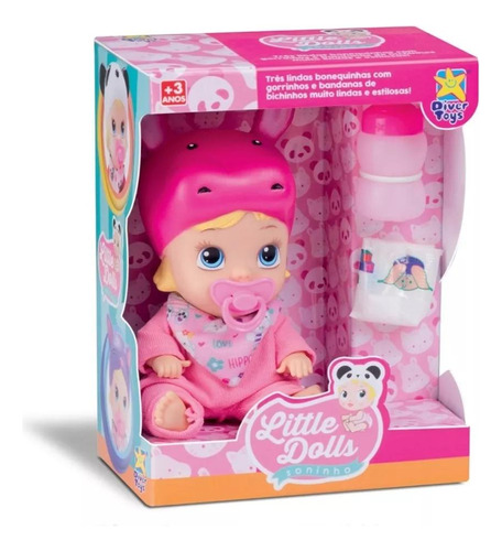 Boneca Bebê Little Dolls Alive Soninho Faz Xixi Hipopotamo