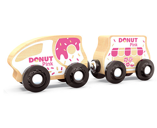 Imagen 2 de 4 de Trencity Donut Pink Vehículos Imantados