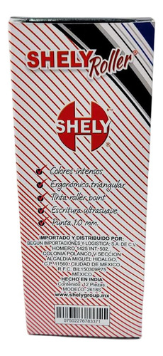 Boligrafo Shely Roller Negro C/12 Mod:2618s Negro Negro