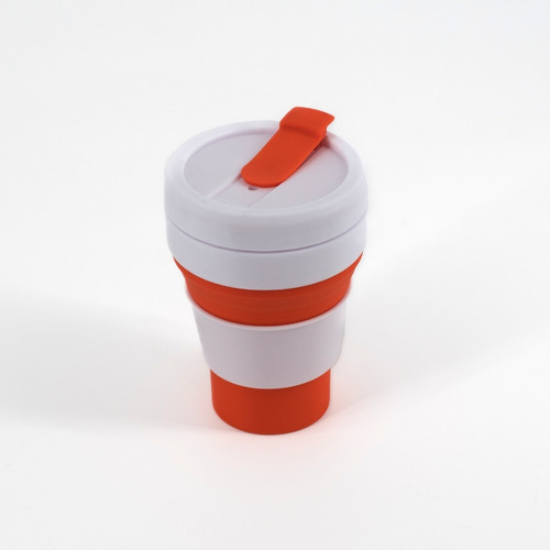 Vaso Para Cafe De Silicona Plegable Con Tapa Libre Bpa- Aiub