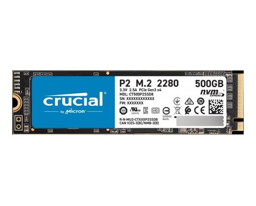 Disco Duro Solido Crucial P2 500gb M.2 2280 Interface Pcie B