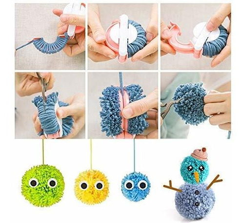 Kit Crochet Bordado 24 Madejas Hilo Acrílico Ganchos