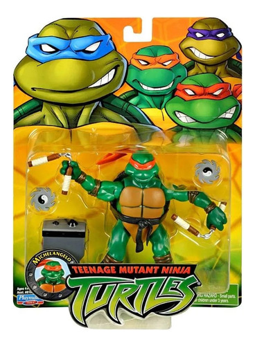 Figura Tortugas Ninja Michelangelo Accesorios 10cm Playmates