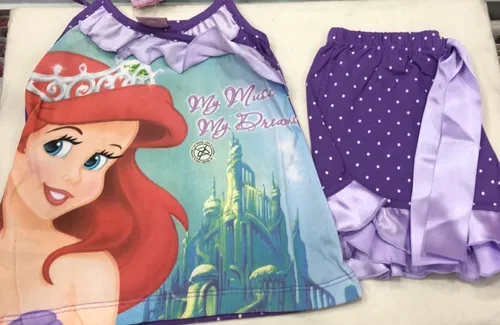 Pijama Verano Nena La Sirenita Disney 846-13