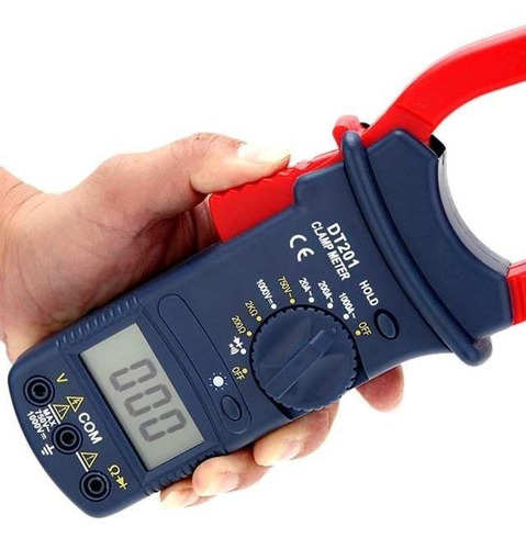 Imagen 5 de 9 de Pinza Amperometrica Digital Tester Dt201 Data Hold Y Luz Lcd