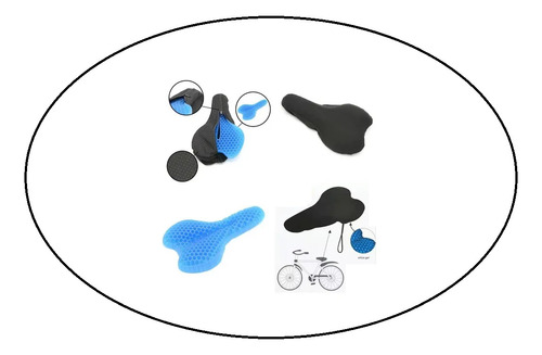 Funda Asiento Cojín Para Sillín Bicicleta Acolchado Gel Dep