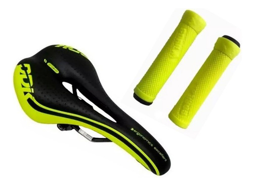 Combo Asiento Ddk Snake Antiprostatico + Puños Gorila Mtb