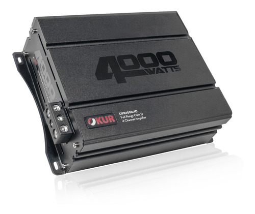 Amplificador De Audio Para Auto Okur Ofr4000.4d 4 Canales Full Range Clase D 4000 Watts Color Negro By Db Drive