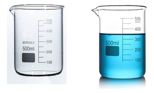 Vaso Precipitado De 500 Ml - Vidrio Borosilicato