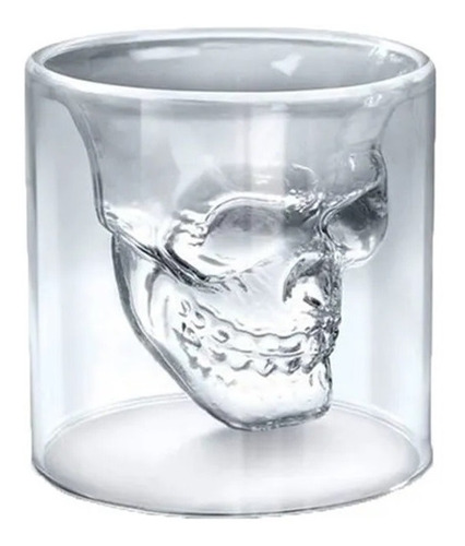 Copo Caveira Shot De Vidro Cristal Skull Doomed P/ Bar 150ml