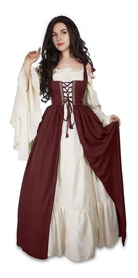 Vestido Retrô Renascentista Medieval Túnica | Cuotas sin interés