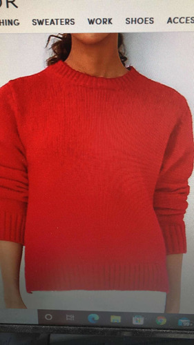 Sweater Ann Taylor Rojo Talle Large - Nuevo - Oversize