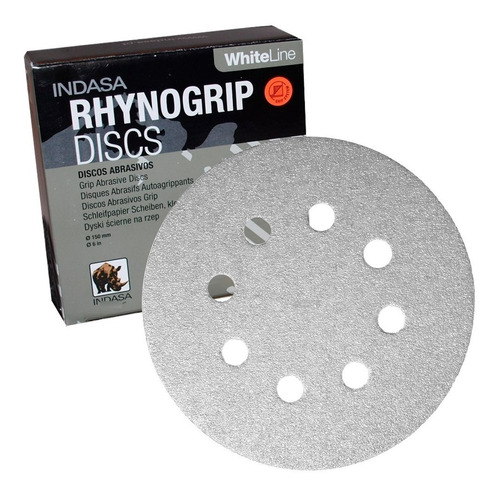 Disco De Lija Hasta 500 125mm Indasa White Lin Velcro X 10 U