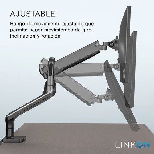 Soporte Brazo Para Monitor Pantalla Escritorio Hasta 32 Linkon Ajustable