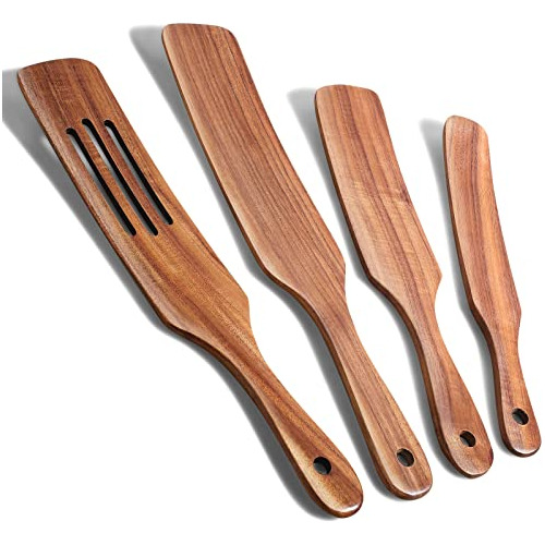 Spurtle Set, Natural Acacia Wooden Kitchen Utensils Set...