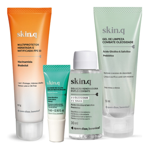 Combo Skin.q Minis Limpeza E Proteção (4 Itens)