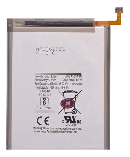 Batería Mk Cell Para Samsung Galaxy A50 / A505 / 4000 Mah