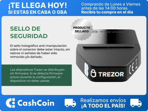 Trezor Safe 3 - Selladas De Fábrica - Hard Wallet