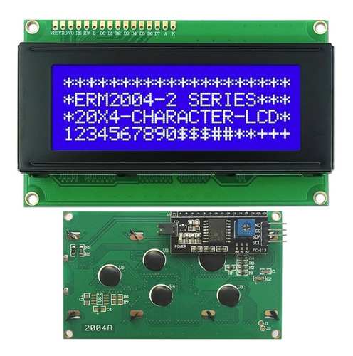 Display Lcd 2004 Backlight Azul 20x4 + Serie I2c Arduino