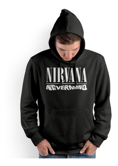 Polera De Hombre Nirvana Fondo Negro San1251 Polera De Hombre Nirvana Fondo Negro San1251
