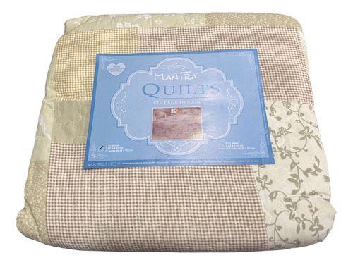 Cubre Cama 1 1/2 Plazas Con Funda Mantra Quilt