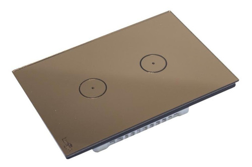 Interruptor Touch Tok Glass 2 Pads Wi-fi Bronze 4x2