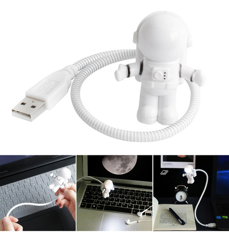 Zl Mini Astronauta Led Usb For Leer En La Computadora