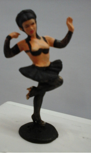 Figura De Mujer Pin Up  Metalica Policromado