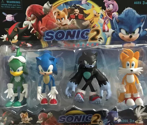 Kit Cartelado 6 Bonecos Sonic Não Articulado