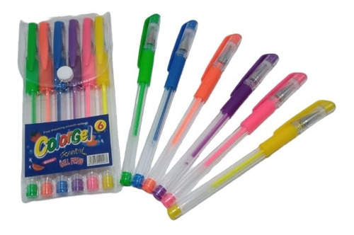 Lápiz Lapicera Bolígrafo Gel Colores Varios Flash Gel Pen X6