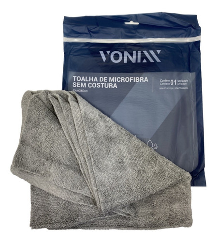 Toalha De Microfibra Sem Costura 350gsm 40x60 Vonixx